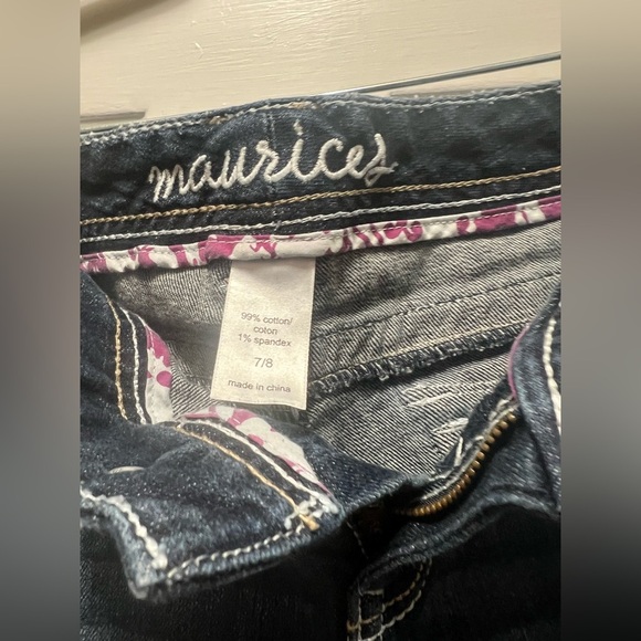 Maurice’s Denim Blue Jean Capri Pants size 7/8 - Picture 3 of 4